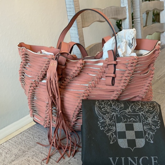 ISLAS TOTE Vince Camuto Leather Canvas Sushi Tote - Picture 2 of 8